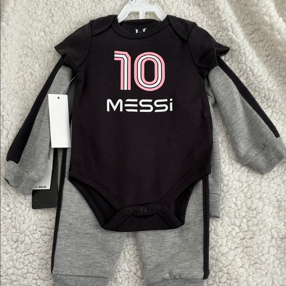 Baby Messi Soccer 3pc Outfit - Size 9mo - New